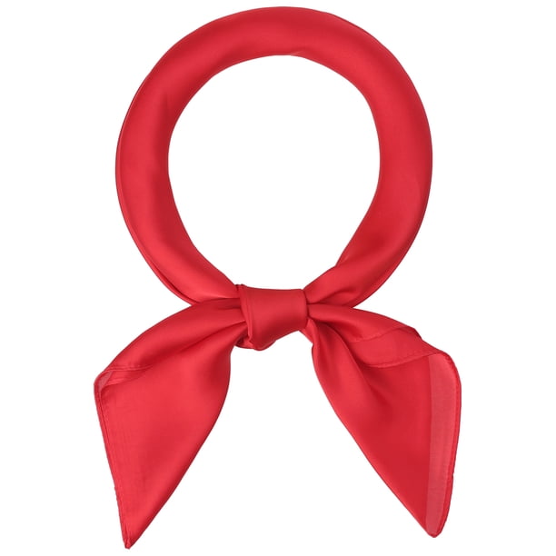 Bufandas de mujer de 70 cm, pañuelo cuadrado puro de Color liso liso, pañuelo para el cuello, pañuelo para el cuello rojo 70x70cm/27.56x27.56(LxW)