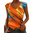 thumbnail image 1 of Mode Femme T-shirt à Manches Courtes Col en V Été Décontracté, 1 of 2