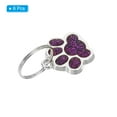 thumbnail image 3 of Uxcell Animal Dog Cat Paw Print Pendants, 6 Pcs Footprint Beads, Purple, 3 of 6