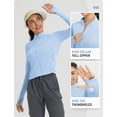 thumbnail image 3 of BALEAF Women's SPF Sun Shirts UV Protection UPF 50+ Full Zip Jacket Lightweight Quick Dry Long Sleeve Clothing Ultra Light Blue XS, 3 of 7