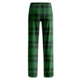 thumbnail image 6 of Mohiass Buffalo Plaid Pajama Pants for Women, Soft High Waisted Drawstring Flannel Pj Pants Comfy Lounge Sleep Bottoms Army Green L, 6 of 7