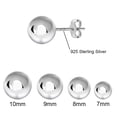 thumbnail image 5 of LeCalla Sterling Silver Anti-Tarnish Ball Post Stud Earrings, 8MM Jewelry Gift for Women and Teens, 5 of 8