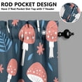 thumbnail image 3 of Mushroom (6) Kitchen Curtains - Vintage Tier Curtains for Bathroom Living RV Rod Pocket Window Drapes 36 Inch 2 Panels Set 27.5"x24" Window Treatment Tiers, 3 of 4