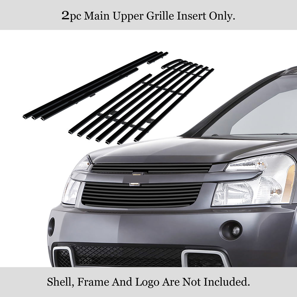 APS Compatible with 2005-2009 Chevy Equinox Black Main Upper Billet Grille Insert C65734H 