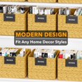 thumbnail image 3 of FZHANC-10 Pack Pantry Basket Labels Clip on for Storage Bins, with 20 Label Cards, Kitchen Bin Label Tags, Removable Home Metal Bin Organization, Black and White Chalk Included (Black), 3 of 4