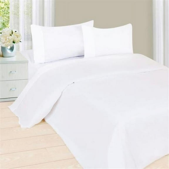Lavish Home Series 1200 3 Piece Twin Sheet Set - White