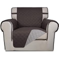 thumbnail image 1 of Housse de Sofa Matelassée Réversible, Protège-Meubles Résistant à l'Eau, Housse de Canapé Lavable avec Mousse Antidérapante et Sangles Élastiques pour Enfants, Chiens, Animaux (Chaise, Chocolat/beige), 1 of 7