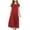 A0577-Red, variant on CALAFEBILA Casual Dresses for Women Short Sleeve Solid Color Midi Sun Dress A-Line Pleated Long Womens Dresses