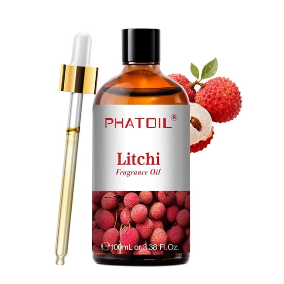 PHATOIL 100ml Litchi Essential Oils, Fruit Fragrance Oil for Candle Making, Litchi Scented Oils for Diffuser, Humidifiers, Home Care, Aromatherapy