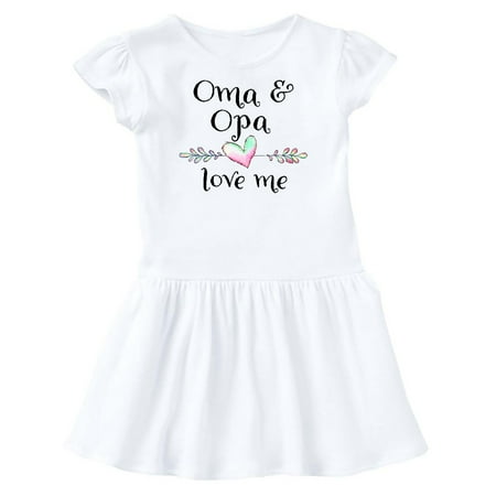 

Inktastic Oma and Opa Love Me- Heart Grandchild Gift Toddler Girl Dress
