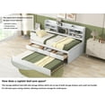 thumbnail image 6 of Bellemave Pine Wood Storage Twin Captain Bed White Wash, 6 of 10