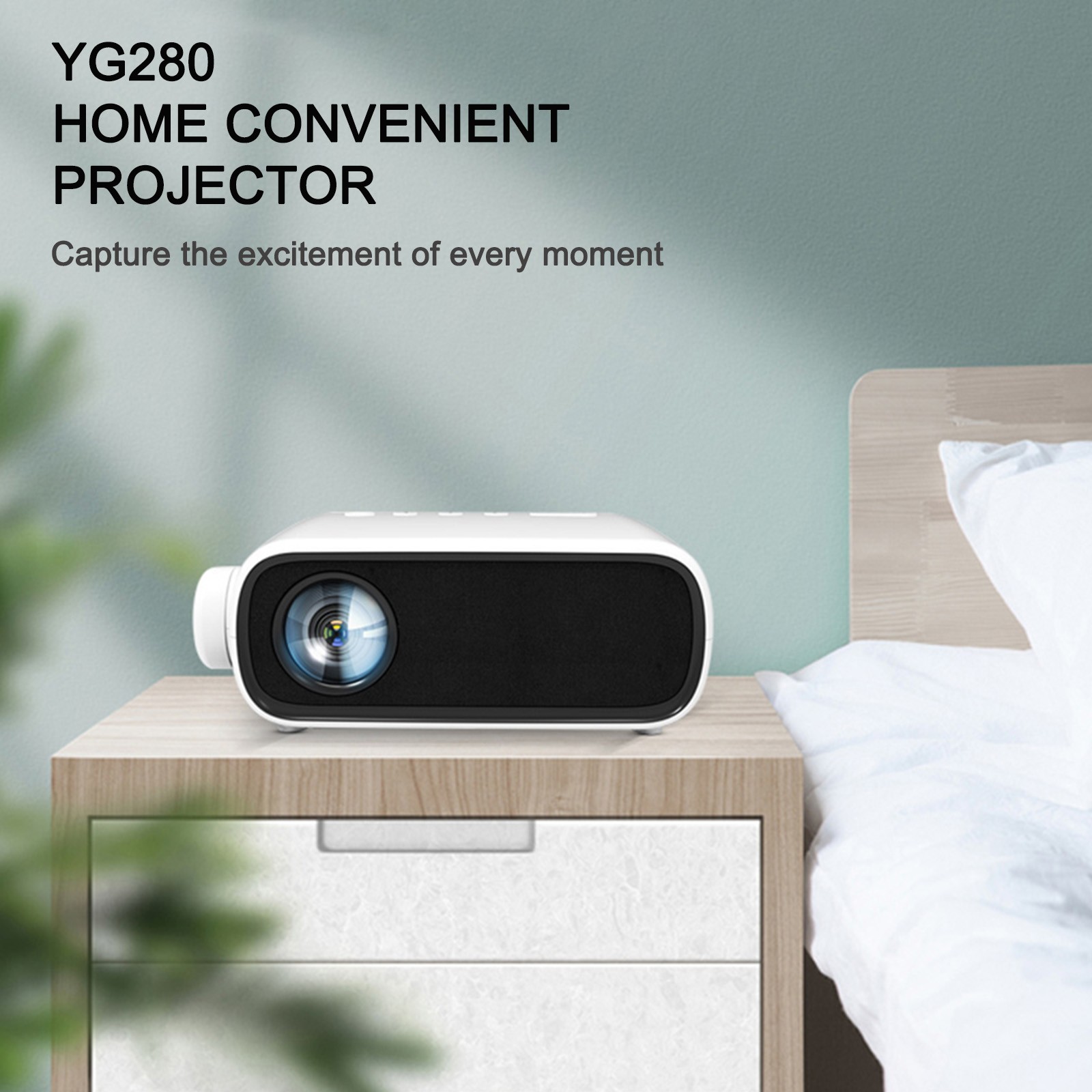 AZXY Portable Projector,Clearance Projector,Mini Projectors on Sale,4k Led Wifi Smart Movie Projector Bluetooth Home Theater for Outside,Compatible with Phone Tv Iphone android Hdmi Laptop