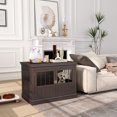 thumbnail image 2 of PawHut 31" Dog Crate Furniture End Table with Three Doors for Small Dogs, 2 of 9