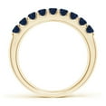 thumbnail image 2 of ANGARA Natural Shared Prong Set Half Eternity Sapphire Wedding Band in 14K Yellow Gold for Women (Size-2.5mm) | September Birthstone, Anniversary, Jewelry Gift for Women | Natural Blue Sapphire Ring, 2 of 10