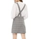 thumbnail image 5 of Vestido de tirantes ajustables de cuadros para mujer Inspire Chic S Rosa-Gris, 5 of 8