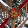 thumbnail image 6 of Qholemyo Red Berry Needle Velvet Curtain Tieback Greenery Wreath Fake Plants Home Decor Christmas Holiday Window Accessory, 6 of 6