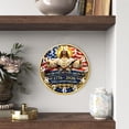 thumbnail image 3 of 12 Inch Patriotic Wall Clock, USA 250th Anniversary Wooden Round Wall Clocks with Silent Non-Ticking Quartz Movement, Battery Operated, Art Decor Hanging Clock for Kitchen, Bedroom, Living Room, 3 of 9