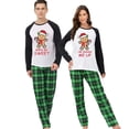 thumbnail image 2 of Conjuntos a juego de pijamas de pareja de Navidad, conjunto de pijamas verdes para adultos con hombre de pan de jengibre dulce, 2 of 3
