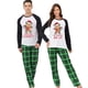 thumbnail image 2 of Conjuntos a juego de pijamas de pareja de Navidad, conjunto de pijamas verdes para adultos con hombre de pan de jengibre dulce, 2 of 4
