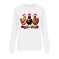 thumbnail image 4 of HOMBOM Vintage Sweatshirts for Women Christmas Crewneck Festive White Graphic Merry Adults Sweatshirt Cozy, 4 of 6