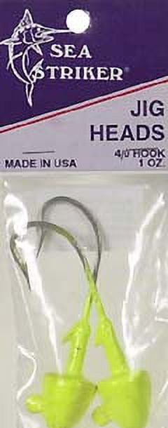 GOT-CHA SS10CH-2 Deep Lead Head, 1 oz, 4/0 Hook, Chartreuse, 2/Pack