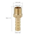 thumbnail image 3 of 5pcs Brass Hose Tail Barb Fitting Connector 6mm Hose ID x 1/8" Male NPT for Car, 3 of 4