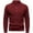 Wine, variant on Stand Collar Sweaters for Men Thickened Knit Quarter Button Long Sleeve Pullover Sweater with Pocket