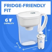 Brita 6 Cup Small Plastic Water Filter Pitcher, Cherry Blossom, BPA Free with 1 Brita Standard Filter