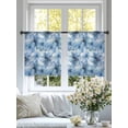 thumbnail image 5 of Blue Floral Spring Semi Sheer Curtains 45 Inch Length 2 Panels Set, Watercolor Art Elegant Botanical Sheer Kitchen Curtain Privacy Voile Window Curtain for Living Room Bedroom Rod Pocket Drapes, 5 of 7