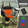 thumbnail image 6 of Slsy Heated Camping Chair Oversized with Armrest & Cooler Bag, XL Folding Outdoor Chair for Adults, 3-Level Adjustable Heated Seat for Sports, Camping, Lawn, 6 of 9