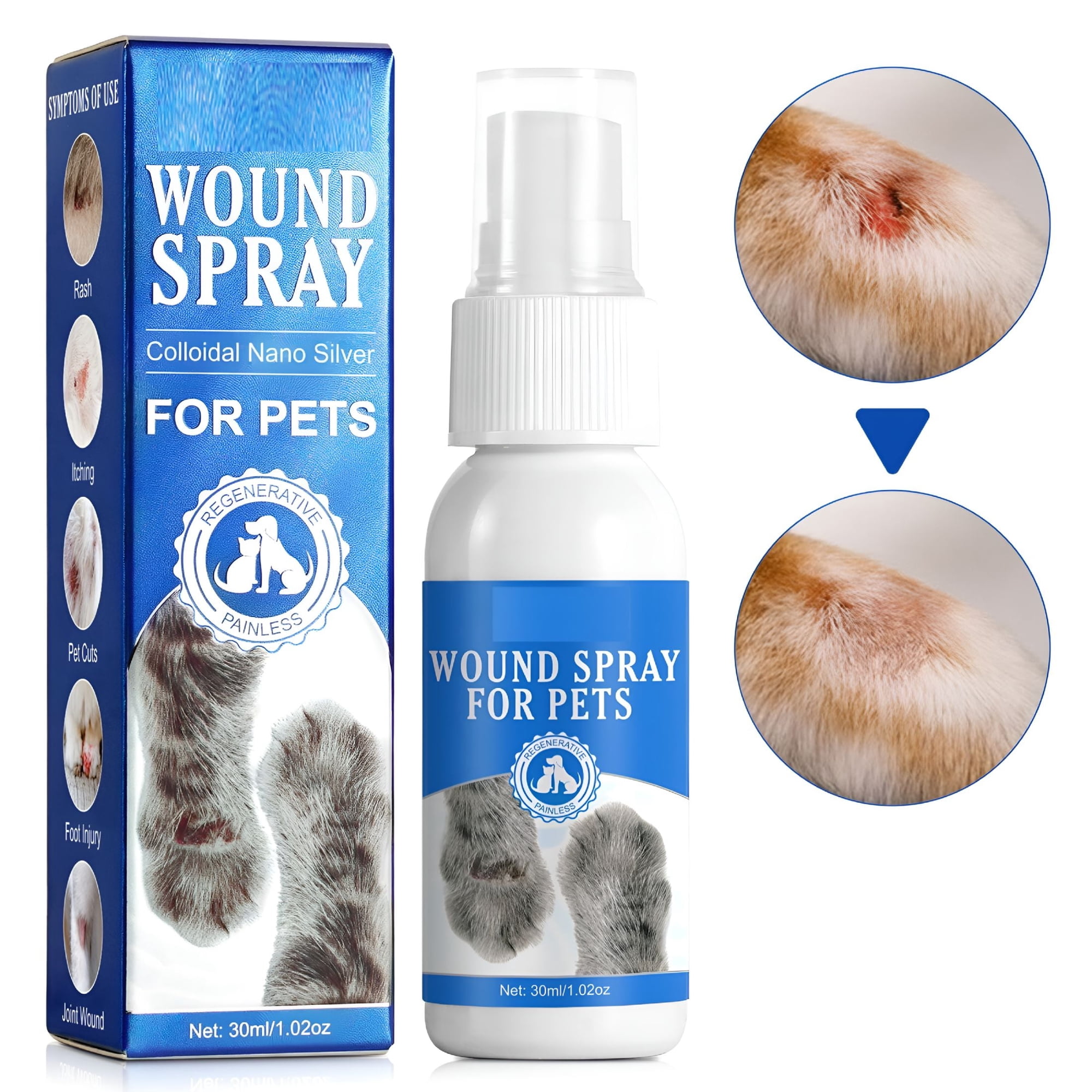 QARUN 2026 New Wound Spray for Pets, Skin Care Spray Helps Promote Healing and Reduce Pain for Dogs, Cats, Puppies, Kittens, Home, Outdoor