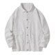 thumbnail image 1 of Camisas Hawaianas Para Hombre Hombres Otoño e Invierno CCorduroy Single Breasted Casual Solapa Playa Manga larga Vacaciones al libre Camisa de vacaciones (White, 4XL), 1 of 5