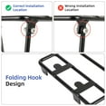 thumbnail image 4 of LEFU for Electric Scooter Rear Storage Shelf for Ninebot MaxG30 Foldable Cargo Rack Heavy Duty Steel Anti-Scratch Coating Easy Install High Load Capacity Black 245x190mm, 4 of 9