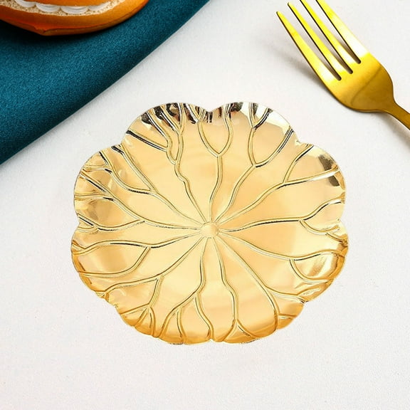 European Style Home Fruit Plate, Living Room Coffee Table Snacks Dried Fruit Candy Snack Storage Plate, Elegant Metal Serving Tray for Home & Kitchen