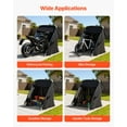 thumbnail image 5 of VEVOR Motorcycle Storage Shelter with Security Lock, 600D Oxford Flip-Up Garage Tent, Heavy-Duty All-Weather Motorcycle Cover with Ventilation Windows, 110 x 43 x 63 in Outdoor Vehicle Shelter, Black, 5 of 9