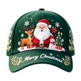 thumbnail image 3 of GrmtClth Cute Christmas Decor Baseball Hat Printed Costume Cap Adjustable Green Fashion Accessory Holiday Photo Prop Trucker Cap for Adults, 3 of 8