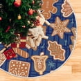 thumbnail image 5 of FMSHPON Christmas Gingerbread Cookies Xmas Christmas Tree Skirt Stand Mat for Holiday Party Decoration Indoor Outdoor 36 inches, 5 of 6