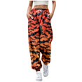 thumbnail image 2 of Halloween Pants Women Elastic Waist Drawstring Relaxed Fit Funny Print Joggers Sweatpants with Pockets, 2 of 5