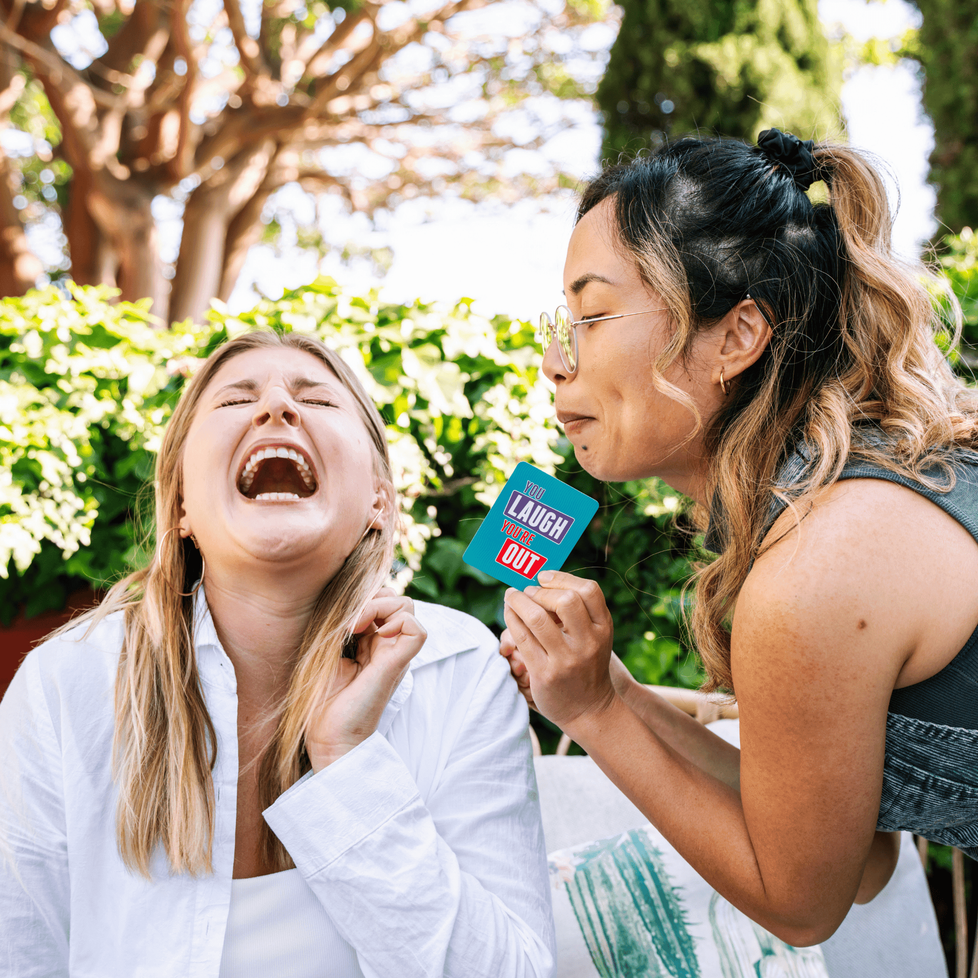 You Laugh You're Out by DSS Games [Try Not to Laugh Family Card Game for Adults, Kids & Teens | Game Nights & Parties Ages 14 and up]