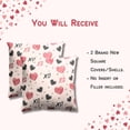 thumbnail image 5 of Set of 2 Valentines Pillow Covers 18x18 Heart and XO Printed Pillow Covers Decorative Pillow Covers for Couch Farmhouse Throw Pillows Decorations Valentines Day Gifts for Her Western Throw Pillows, 5 of 5