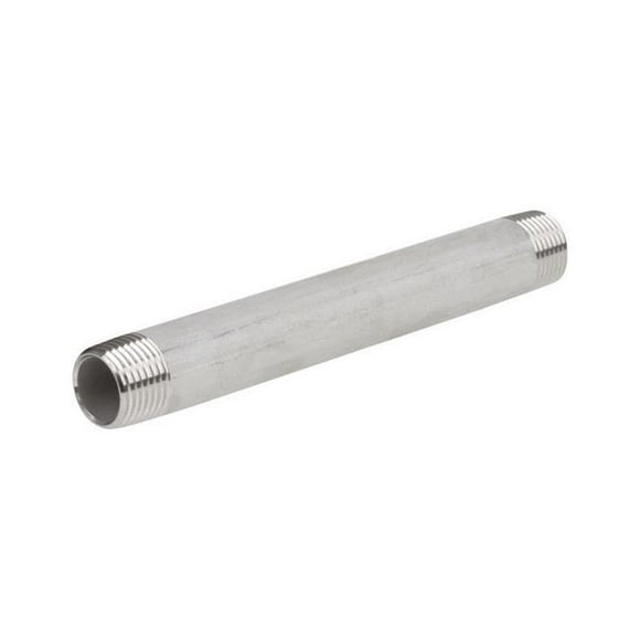 Smith Cooper 4868535 1.5 in. MPT x 1.5 in. Dia. x 6 in. MPT Stainless Steel Pipe Nipple