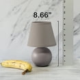thumbnail image 6 of Ceramic Table Lamps Set - Petite Orb Base Lamps with Drum Shades - Bedside Nightstand Lamps - 2 Pack - Gray, 6 of 9