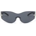 thumbnail image 2 of TendenciaY2kGafas de sol envolventes para hombres y mujeresVintageSin monturaGafas de solMujeresGrandes con estrellaProtección UVModaRetroGafas Rave Rojo Verde Cocina, Decoración y Otros, 2 of 5