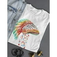 thumbnail image 3 of Tribal Indian Hat T-Shirt Women -Image by Shutterstock, Female Large, 3 of 4