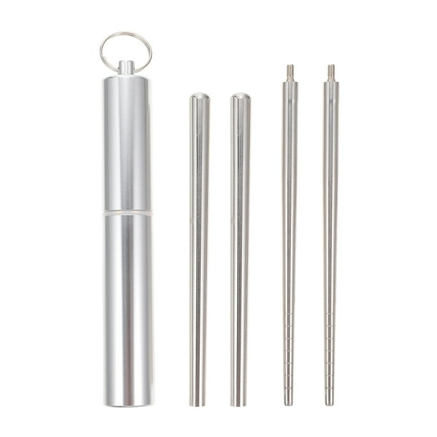 GOOHOCHY 1 juego de cubiertos portátiles de acero inoxidable con estuche de almacenamiento