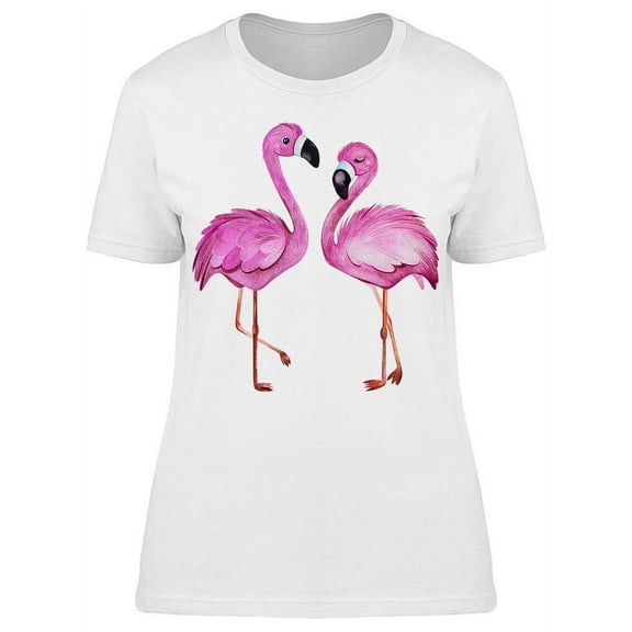 Cute Pink Flamingos T-Shirt Women -Image by Shutterstock, Female XX-Large