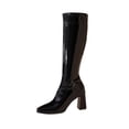 thumbnail image 2 of Wowcloth Women's Winter Knee-High Boots – Plus Size, Straight Leg, Solid Color, Pointed Toe with Side Zipper and Mid Heel for Casual Fashion, 2 of 9
