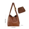 thumbnail image 3 of Otqutp Large Capacity Bag Women's Lazy Vintage Shoulder Crossbody Bag Tote Bag for Women's Casual Hiking Lightweight Travel(Brown,One Size), 3 of 5