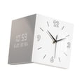 thumbnail image 4 of Reloj de pared de esquina Reloj LED Multifuncional Movimiento de barrido silencioso Luz nocturna No Blanco, 4 of 9