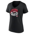 thumbnail image 2 of Women's Black Carolina Hurricanes Native V-Neck T-Shirt, 2 of 3